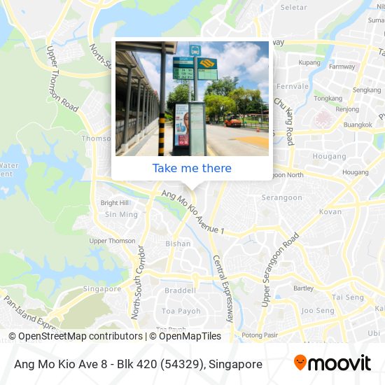 Ang Mo Kio Ave 8 - Blk 420 (54329) map