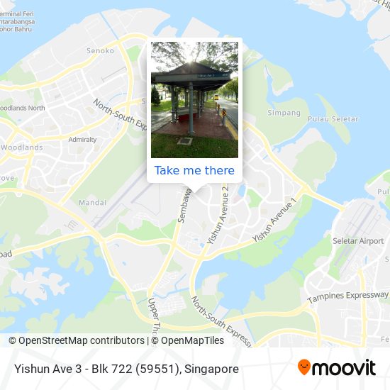 Yishun Ave 3 - Blk 722 (59551)地图