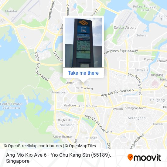 Ang Mo Kio Ave 6 - Yio Chu Kang Stn (55189) map