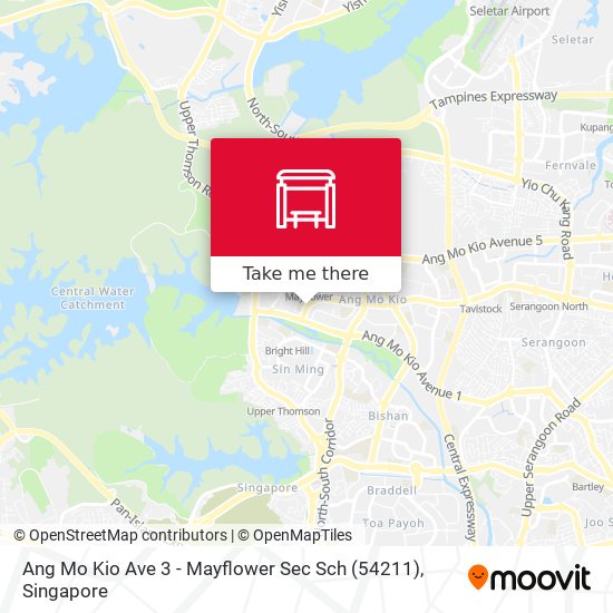 Ang Mo Kio Ave 3 - Mayflower Sec Sch (54211) map