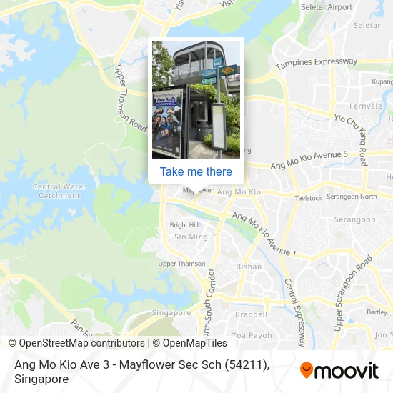 Ang Mo Kio Ave 3 - Mayflower Sec Sch (54211)地图