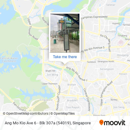 Ang Mo Kio Ave 6 - Blk 307a (54019)地图