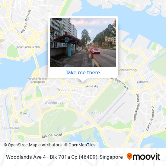 Woodlands Ave 4 - Blk 701a Cp (46409)地图