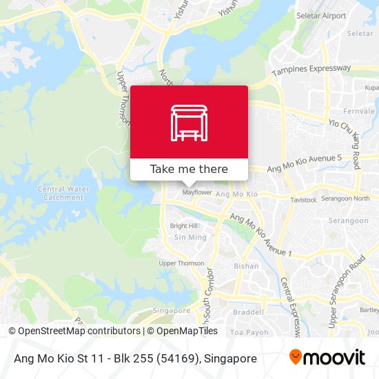Ang Mo Kio St 11 - Blk 255 (54169) map