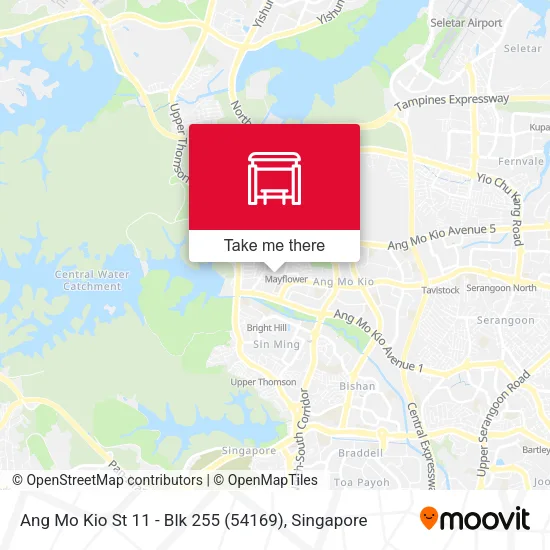 Ang Mo Kio St 11 - Blk 255 (54169)地图