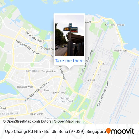 Upp Changi Rd Nth - Bef Jln Bena (97039) map