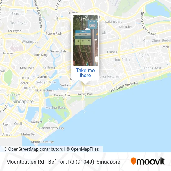 Mountbatten Rd - Bef Fort Rd (91049)地图