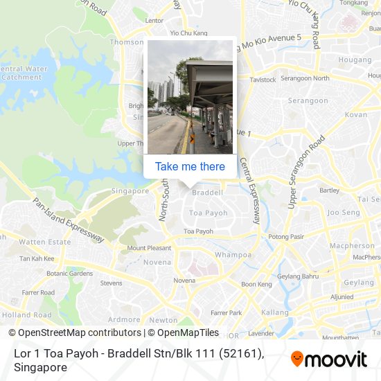 Lor 1 Toa Payoh - Braddell Stn / Blk 111 (52161) map