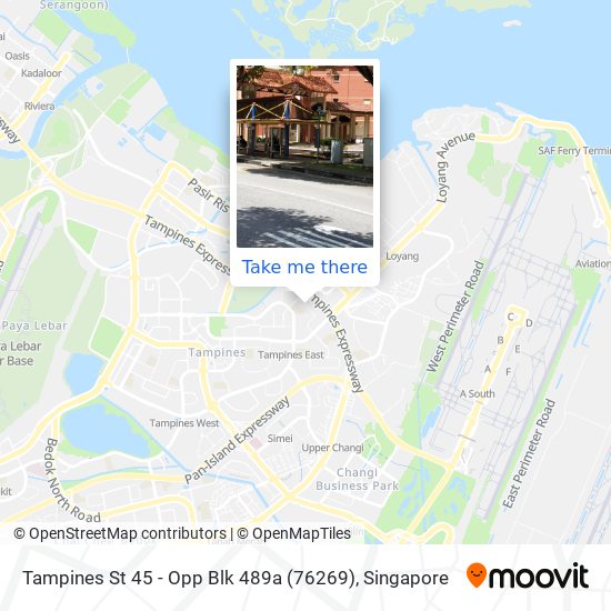 Tampines St 45 - Opp Blk 489a (76269) map
