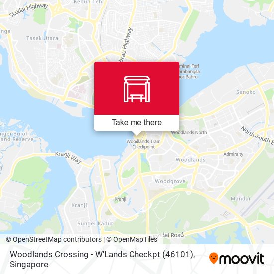 Woodlands Crossing - W'Lands Checkpt (46101) map