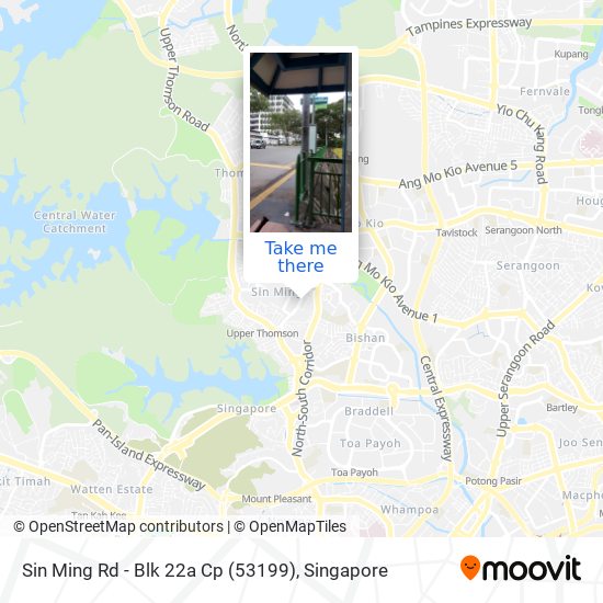 Sin Ming Rd - Blk 22a Cp (53199) map