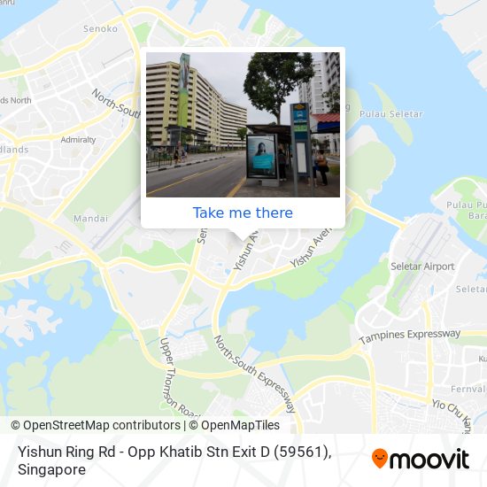 Yishun Ring Rd - Opp Khatib Stn Exit D (59561) map