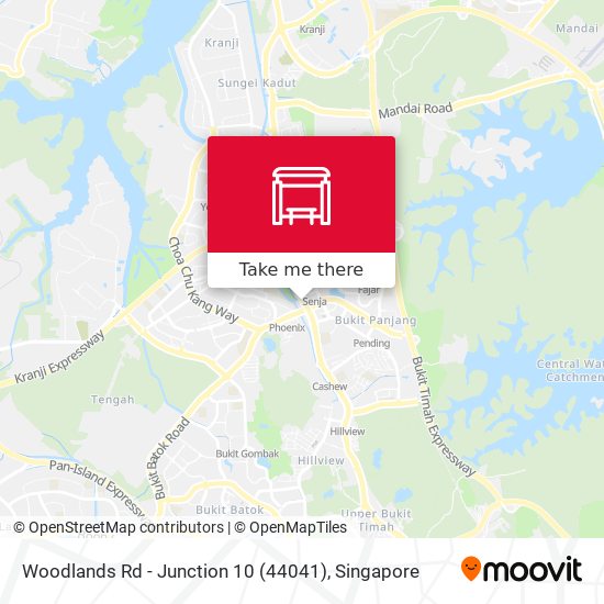 Woodlands Rd - Junction 10 (44041) map