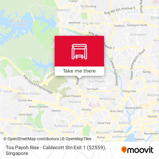Toa Payoh Rise - Caldecott Stn Exit 1 (52559) map