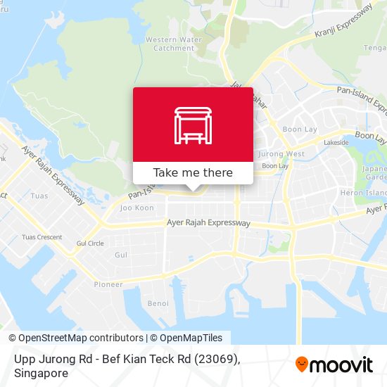Upp Jurong Rd - Bef Kian Teck Rd (23069) map