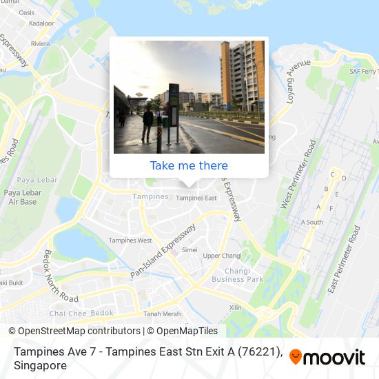 Tampines Ave 7 - Tampines East Stn Exit A (76221) map