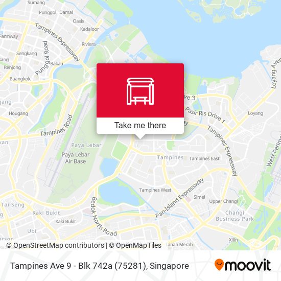 Tampines Ave 9 - Blk 742a (75281)地图