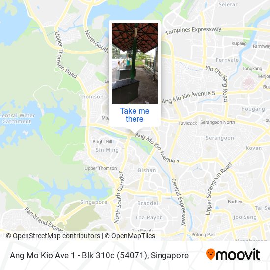 Ang Mo Kio Ave 1 - Blk 310c (54071) map