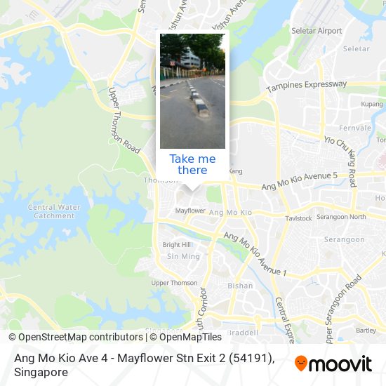 Ang Mo Kio Ave 4 - Mayflower Stn Exit 2 (54191) map