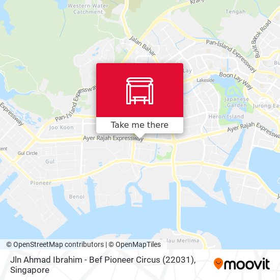 Jln Ahmad Ibrahim - Bef Pioneer Circus (22031) map