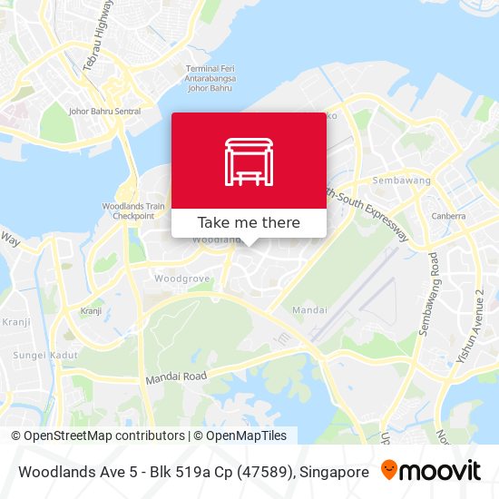 Woodlands Ave 5 - Blk 519a Cp (47589) map