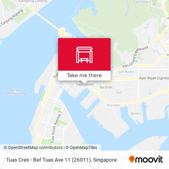 Tuas Cres - Bef Tuas Ave 11 (26011)地图