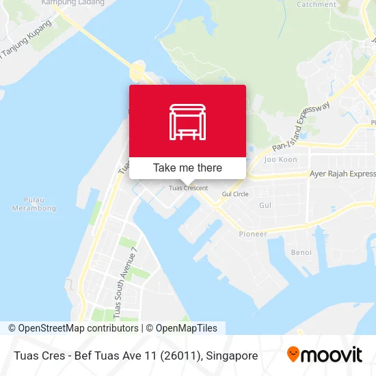 Tuas Cres - Bef Tuas Ave 11 (26011)地图