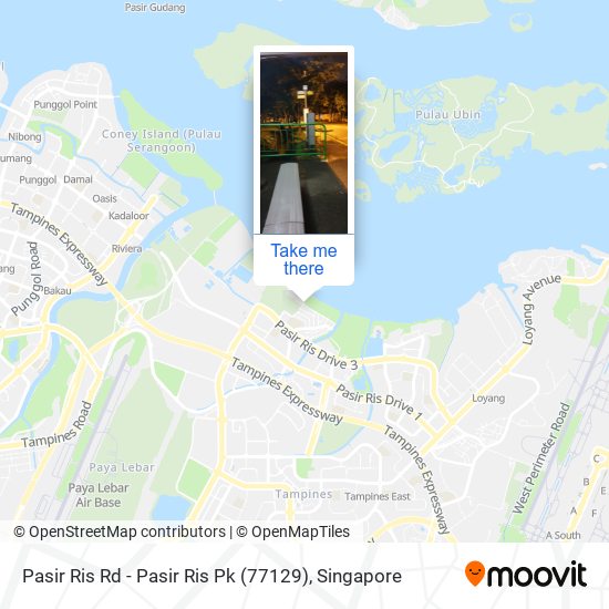 Pasir Ris Rd - Pasir Ris Pk (77129) map