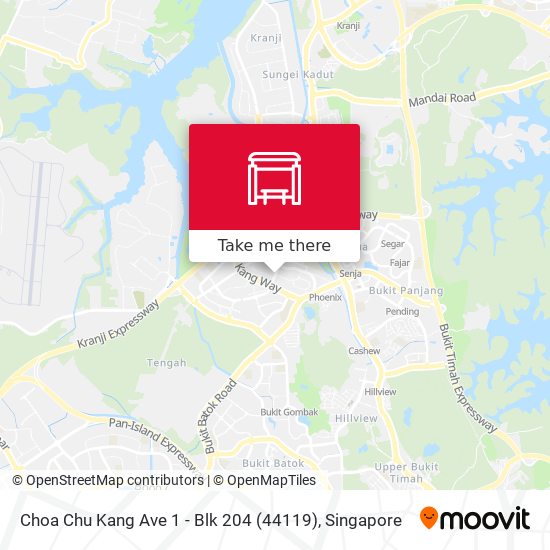 Choa Chu Kang Ave 1 - Blk 204 (44119) map