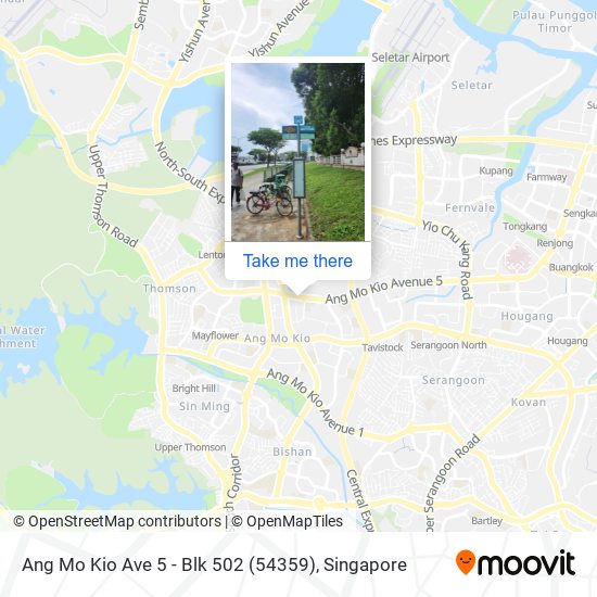 Ang Mo Kio Ave 5 - Blk 502 (54359)地图