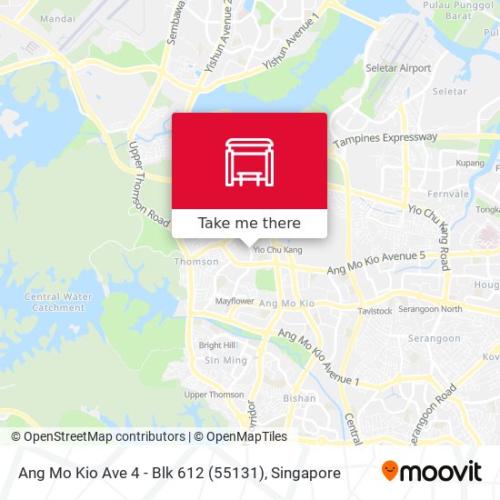 Ang Mo Kio Ave 4 - Blk 612 (55131) map