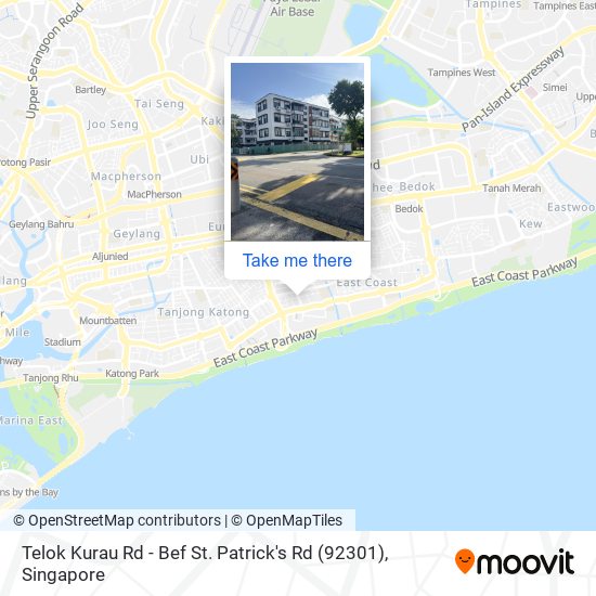 Telok Kurau Rd - Bef St. Patrick's Rd (92301) map