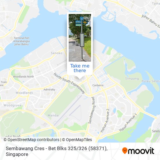 Sembawang Cres - Bet Blks 325 / 326 (58371)地图