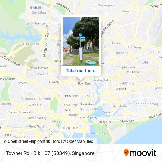 Towner Rd - Blk 107 (50349) map