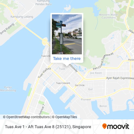 Tuas Ave 1 - Aft Tuas Ave 8 (25121) map