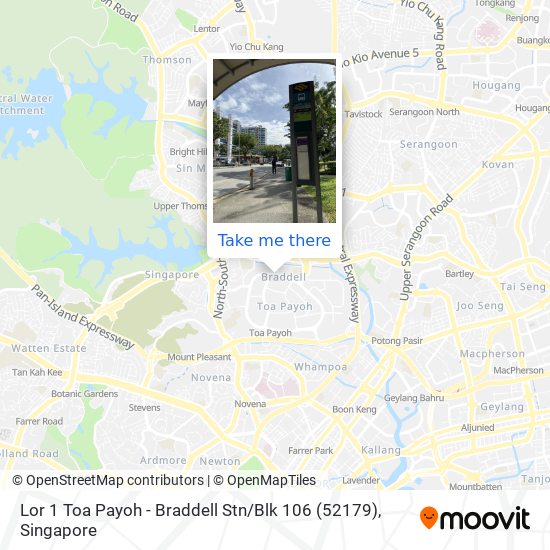 Lor 1 Toa Payoh - Braddell Stn / Blk 106 (52179)地图