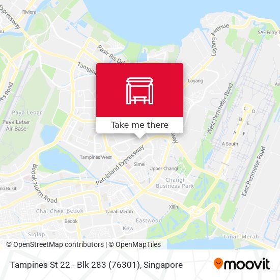 Tampines St 22 - Blk 283 (76301) map