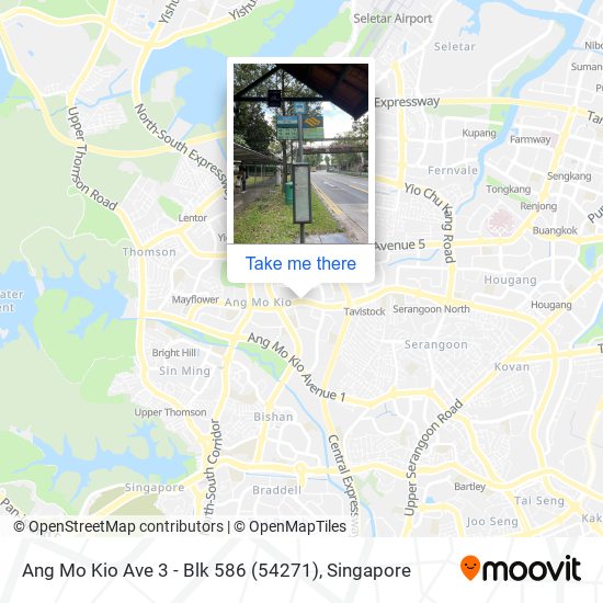 Ang Mo Kio Ave 3 - Blk 586 (54271) map