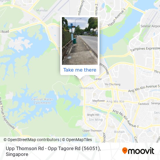 Upp Thomson Rd - Opp Tagore Rd (56051) map