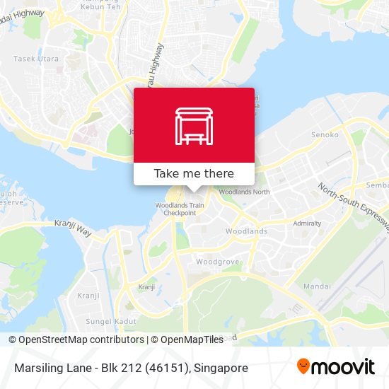 Marsiling Lane - Blk 212 (46151)地图