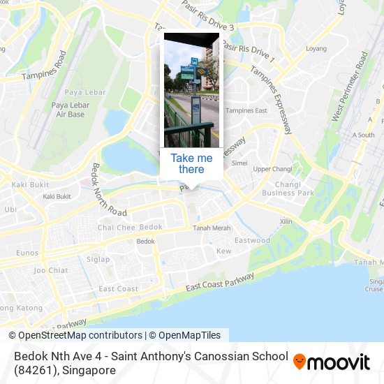Bedok Nth Ave 4 - Saint Anthony's Canossian School (84261) map