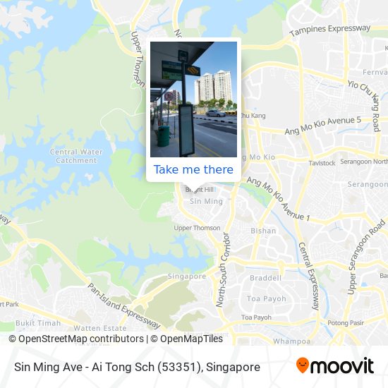 Sin Ming Ave - Ai Tong Sch (53351) map