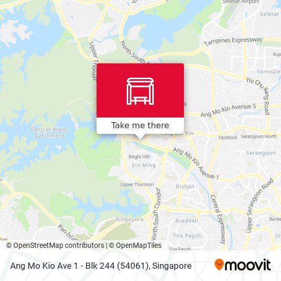 Ang Mo Kio Ave 1 - Blk 244 (54061)地图