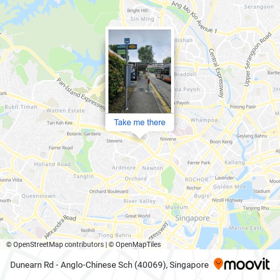 Dunearn Rd - Anglo-Chinese Sch (40069) map