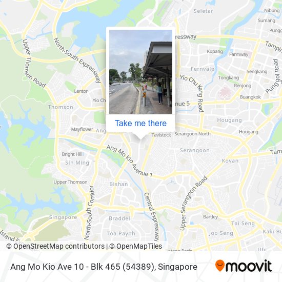 Ang Mo Kio Ave 10 - Blk 465 (54389) map