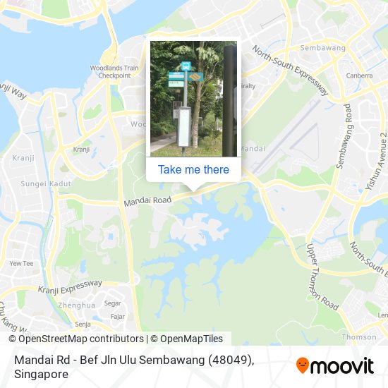 Mandai Rd - Bef Jln Ulu Sembawang (48049) map