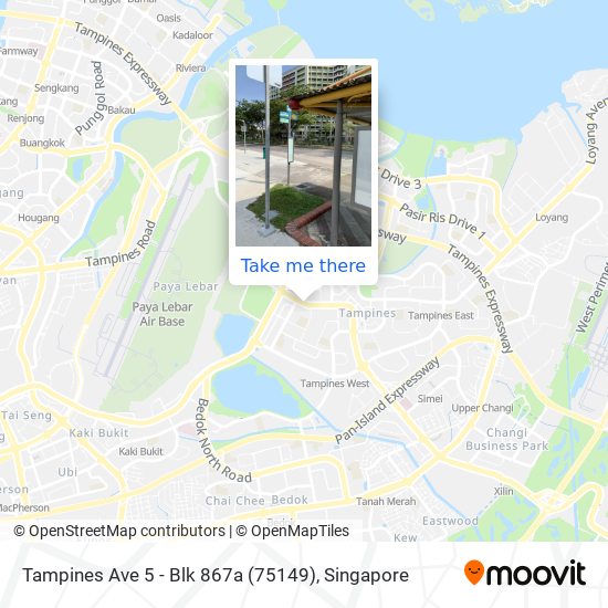 Tampines Ave 5 - Blk 867a (75149) map