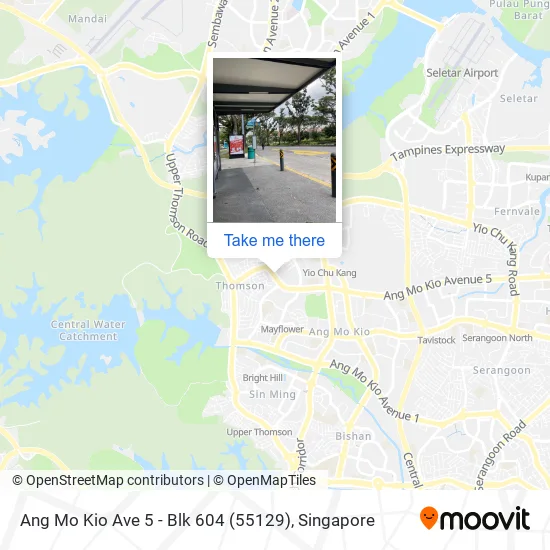 Ang Mo Kio Ave 5 - Blk 604 (55129)地图