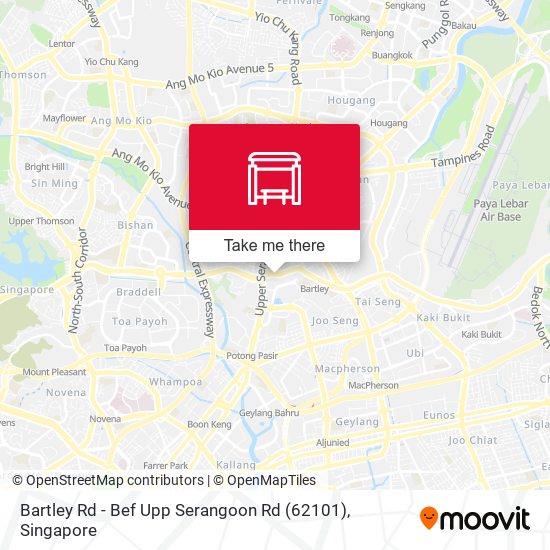 Bartley Rd - Bef Upp Serangoon Rd (62101) map