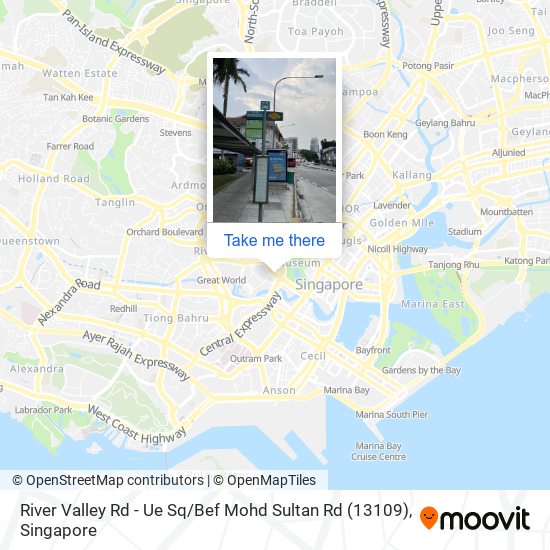 River Valley Rd - Ue Sq / Bef Mohd Sultan Rd (13109) map